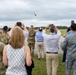 National Security Forum and Gathering of Eagles attendees observe Airpower demonstration at Maxwell Air Force Base