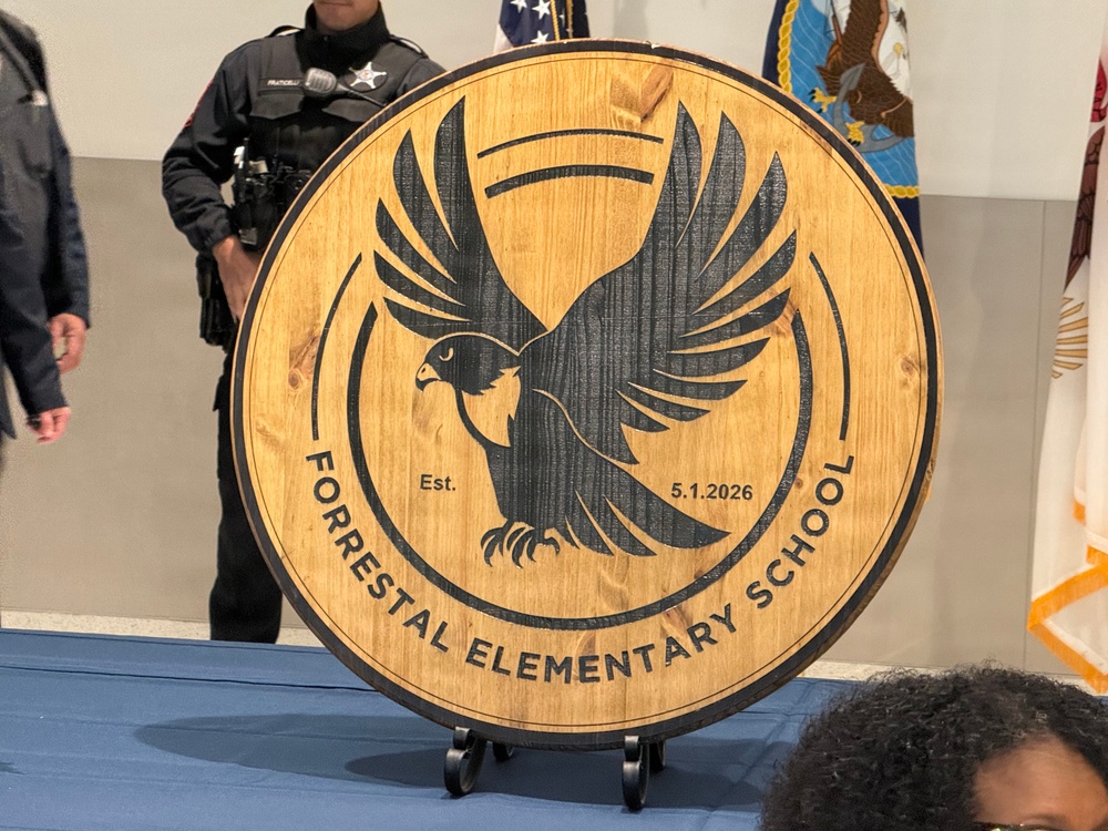 Navy Band Great Lakes' "Brass Ambassadors" Help Celebrate Forrestal Elementary's Ribbon Cutting Ceremony