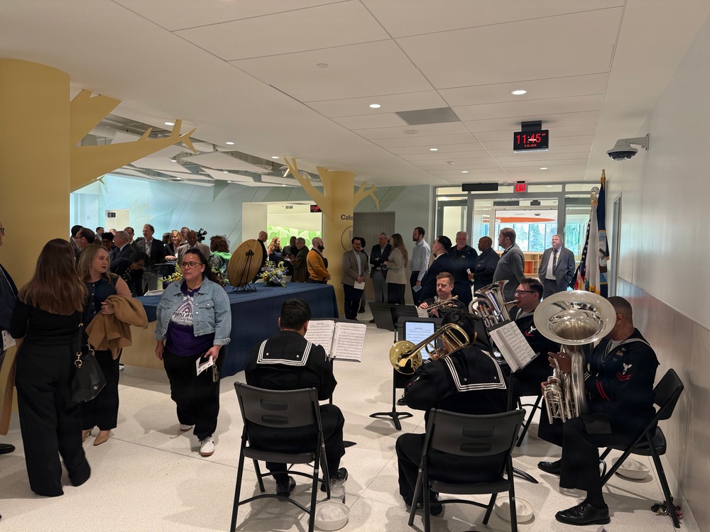 Navy Band Great Lakes' "Brass Ambassadors" Help Celebrate Forrestal Elementary's Ribbon Cutting Ceremony