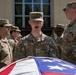 U.S. Army soldiers practice flag folding ceremony during funeral honors training