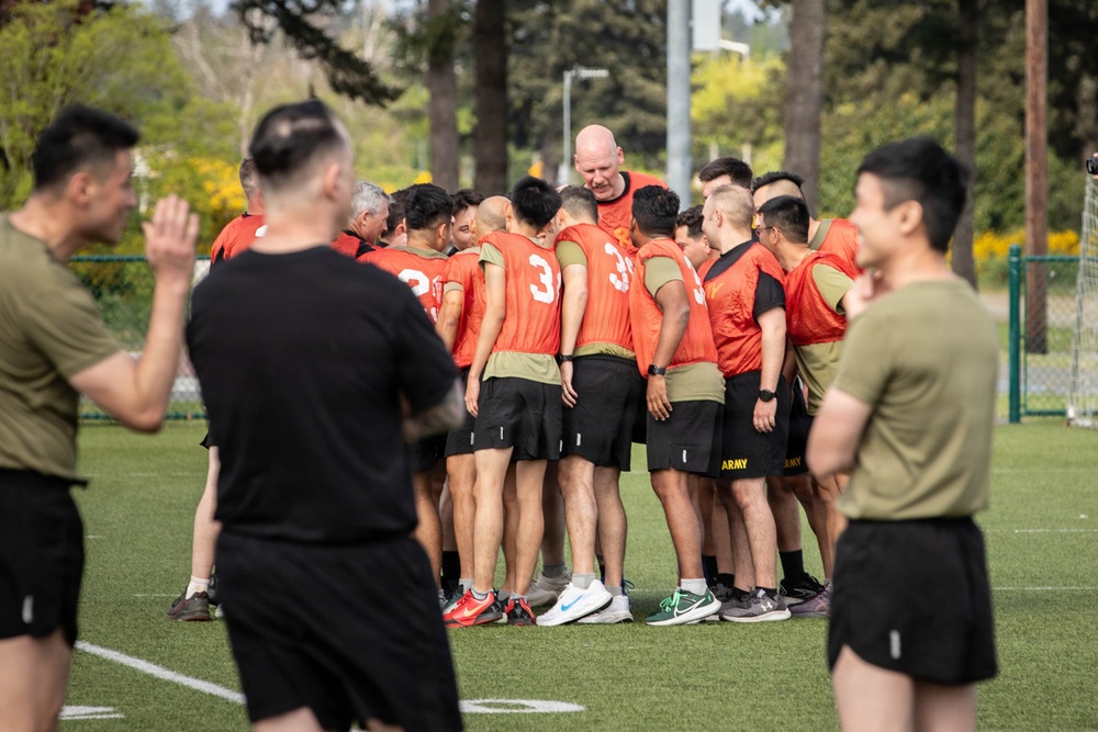 Strengthening interoperability between U.S. and Singapore Armed Forces through a team building game of ultimate frisbee