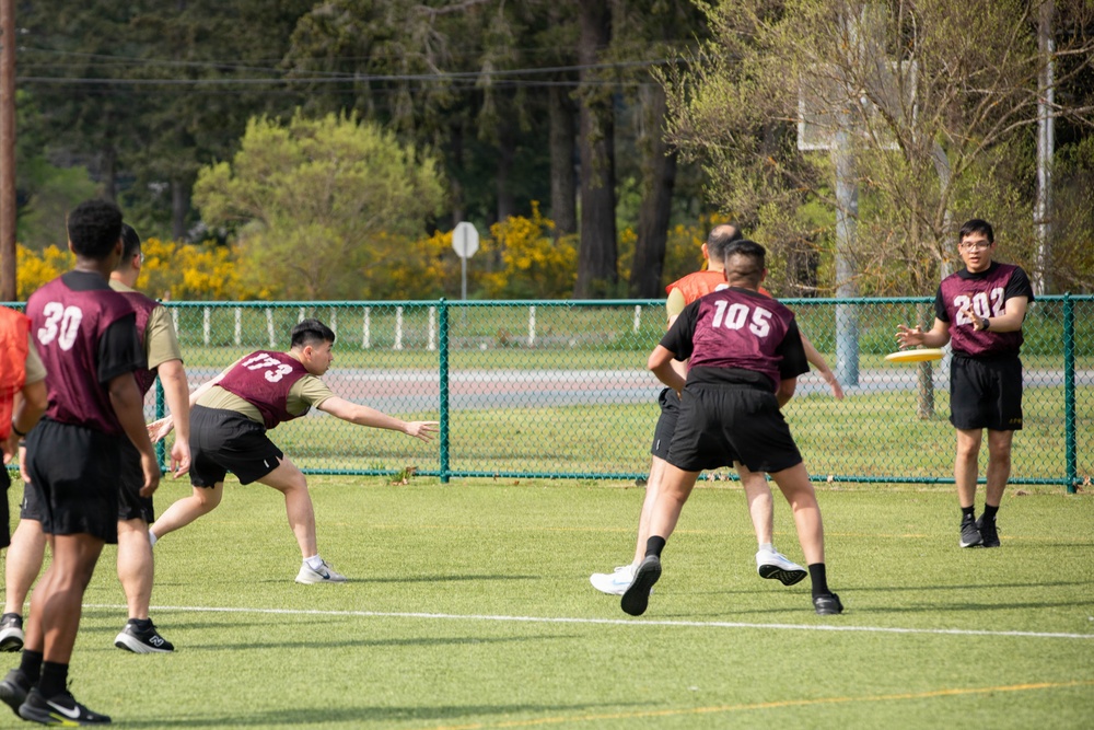 Strengthening interoperability between U.S. and Singapore Armed Forces through a team building game of ultimate frisbee
