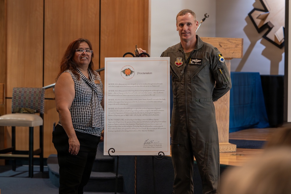 Tyndall signs proclamation to honor military spouses
