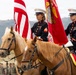 Mounted Color Guard Presents the Colors for 2nd Battalion, 1st Marines Change of Command Ceremony