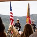 Mounted Color Guard Presents the Colors for 2nd Battalion, 1st Marines Change of Command Ceremony