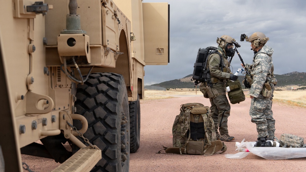 82nd Chemical Reconnaissance Detachment trains at Camp Red Devil