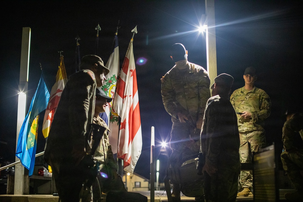 Region II Best Warrior Competitors conduct Ruck March at Camp Dawson