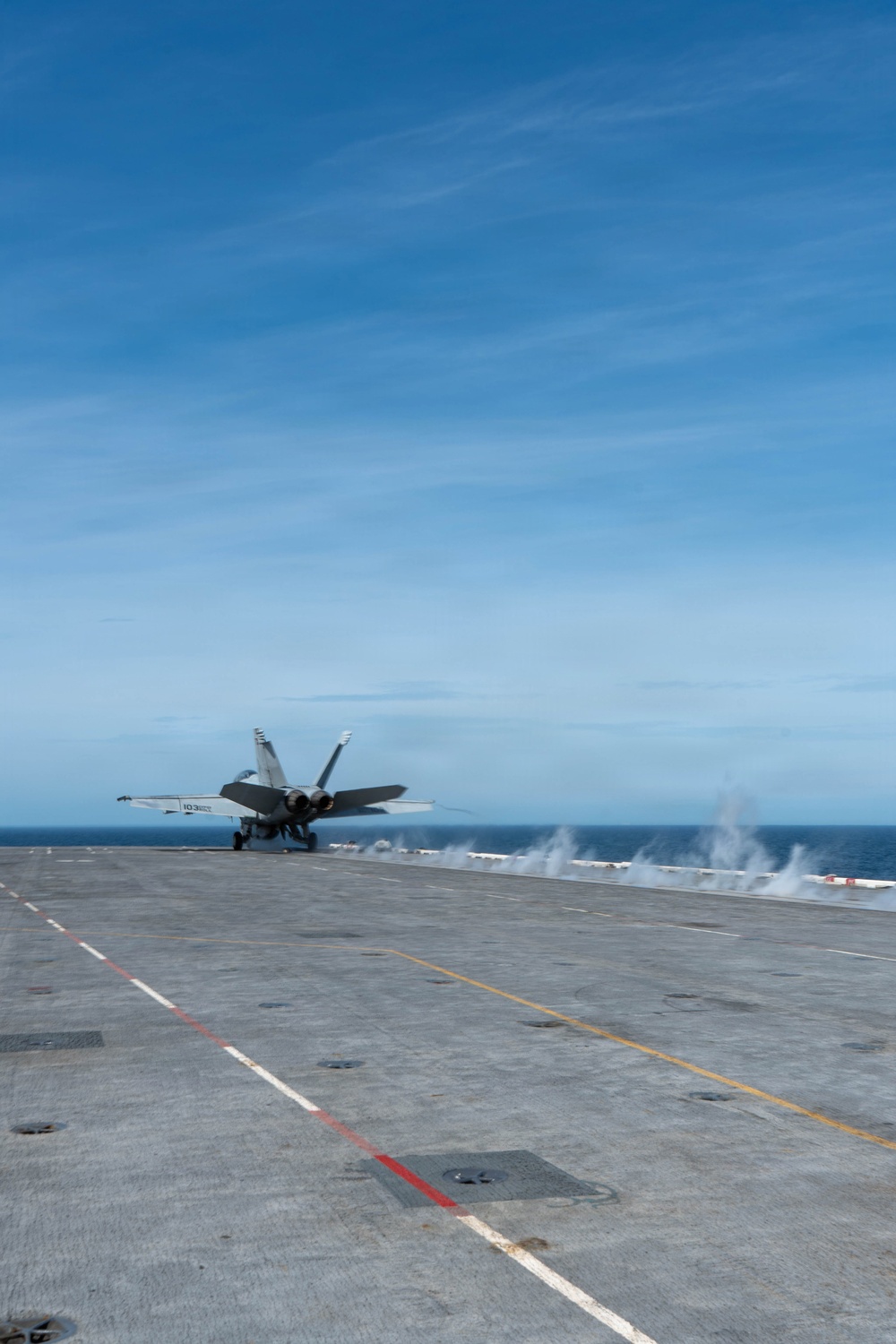 Ike conducts flight deck certification in the Atlantic Ocean