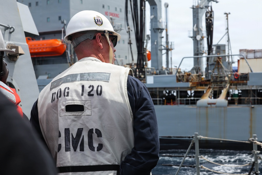 USS Carl M. Levin Conducts a Replenishment At Sea