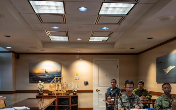 Adm. Steve Koehler, commander, U.S. Pacific Fleet, conducts Multilateral Maritime Virtual Key Leadership Engagement
