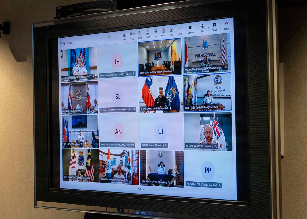Adm. Steve Koehler, commander, U.S. Pacific Fleet, conducts Multilateral Maritime Virtual Key Leadership Engagement