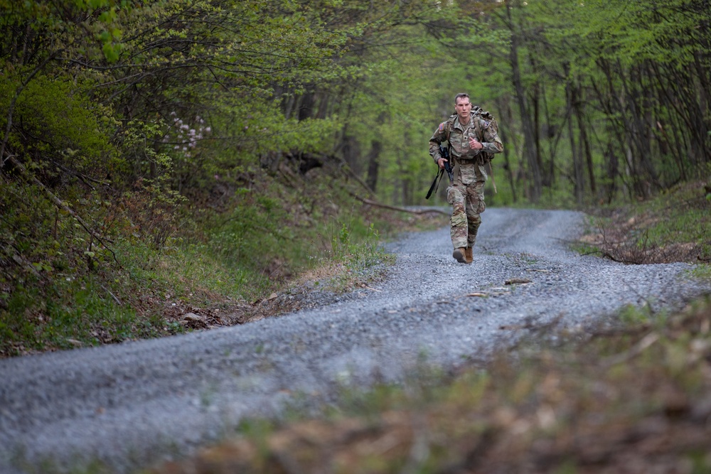 Region II Best Warrior Competitors conduct ruck march at Camp Dawson