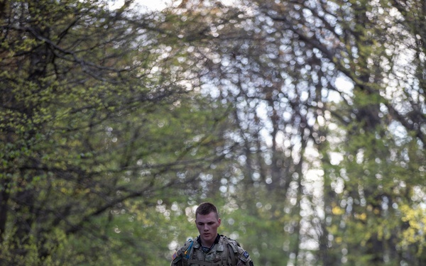 Region II Best Warrior Competitors conduct ruck march at Camp Dawson