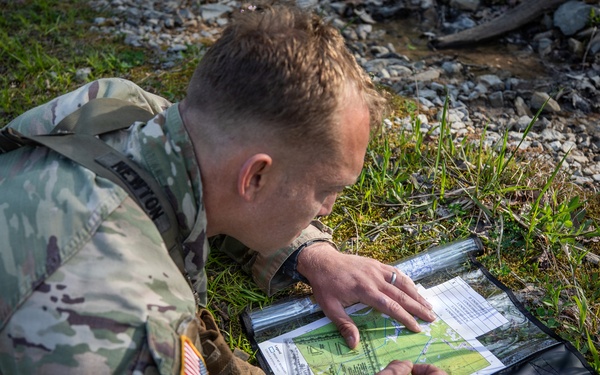 Region II Best Warrior Competitors conduct Land Navigation at Camp Dawson