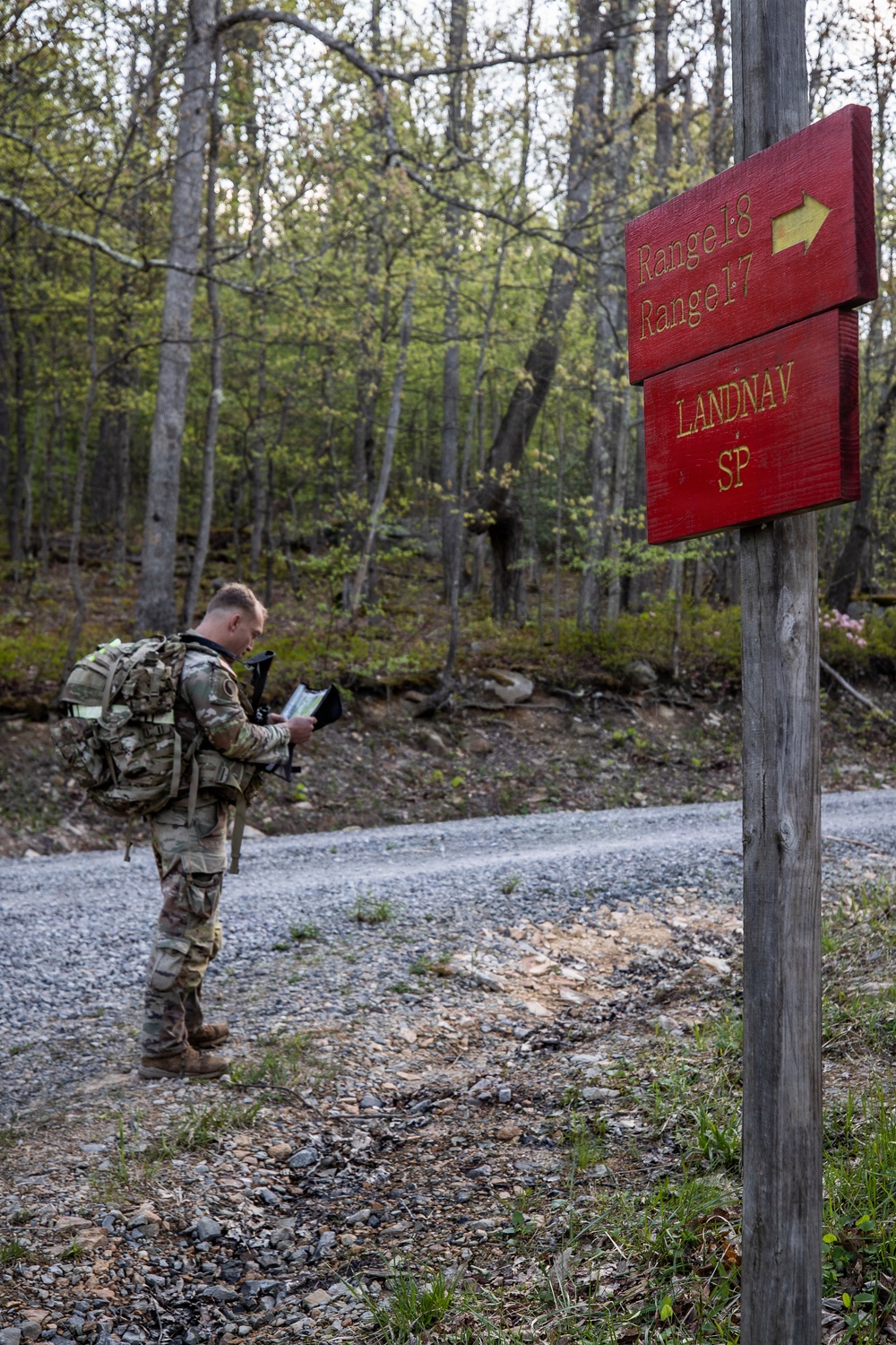 Region II Best Warrior Competitors conduct Land Navigation at Camp Dawson