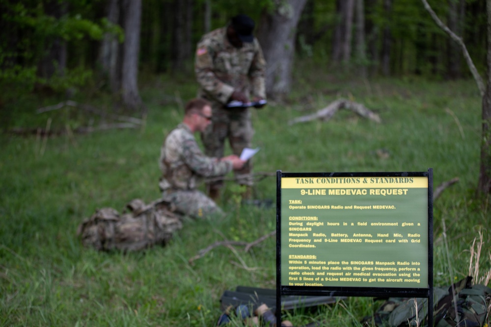 Region II Best Warrior Competitors call in 9-line MEDEVAC