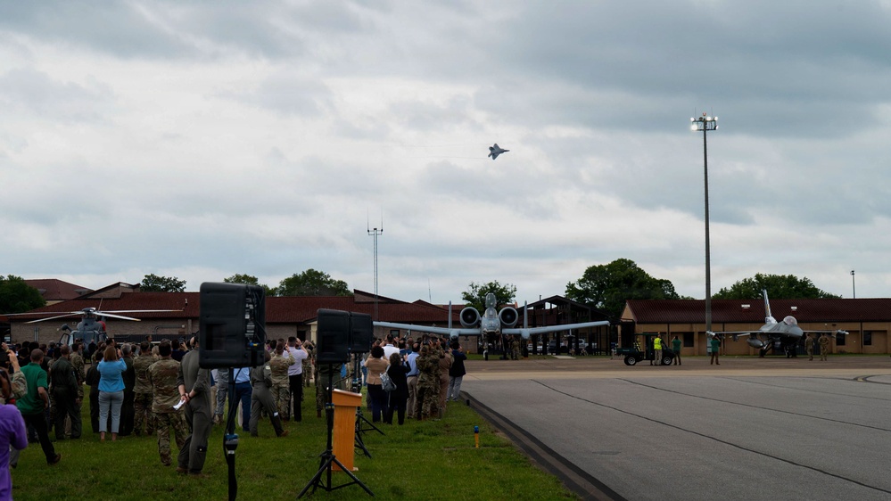 Airpower demonstration for National Security Forum and Gathering of Eagles at Maxwell Air Force Base