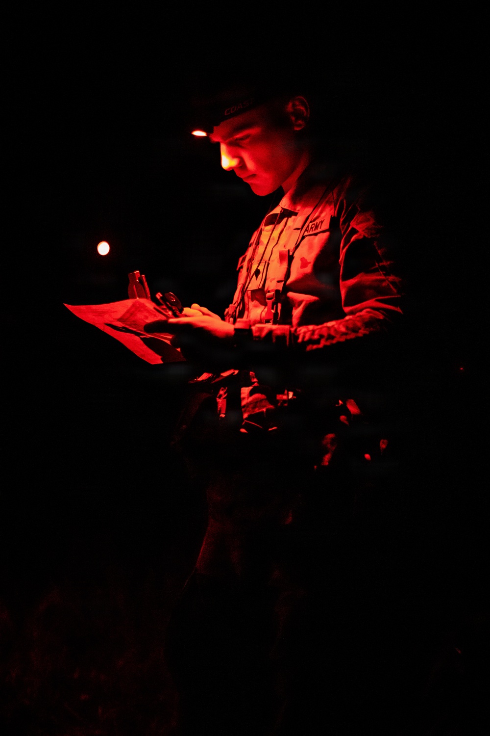 Region II Best Warrior Competitors conduct land navigation at Camp Dawson