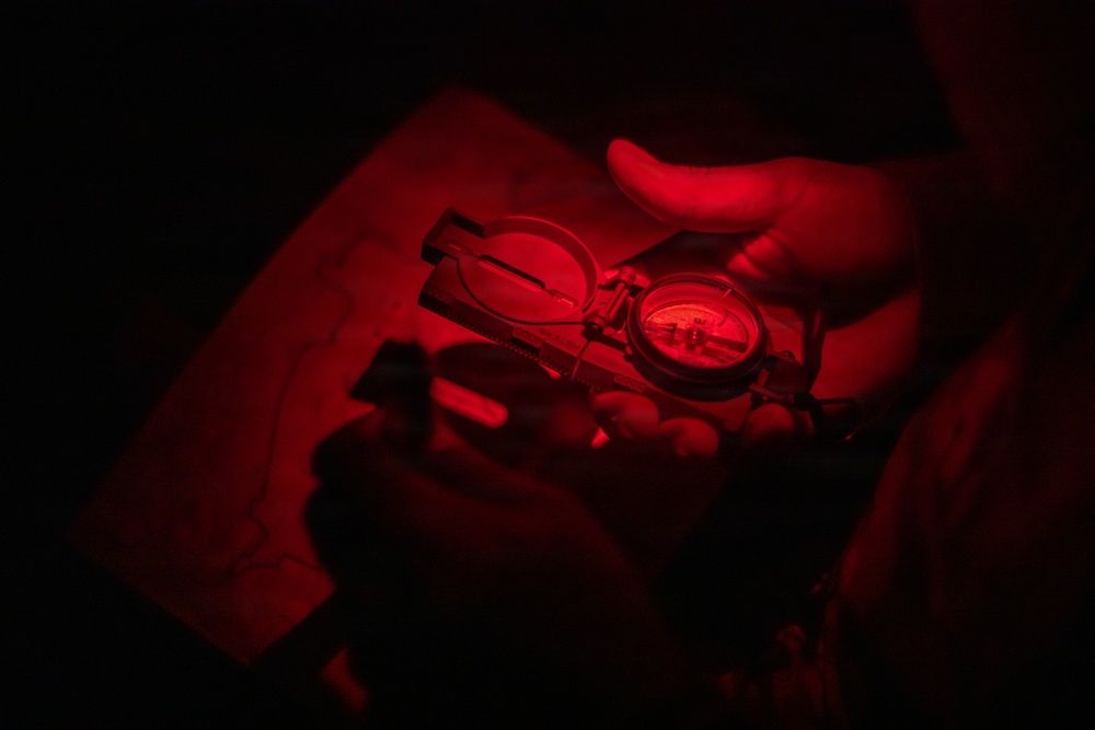 Region II Best Warrior Competitors conduct land navigation at Camp Dawson