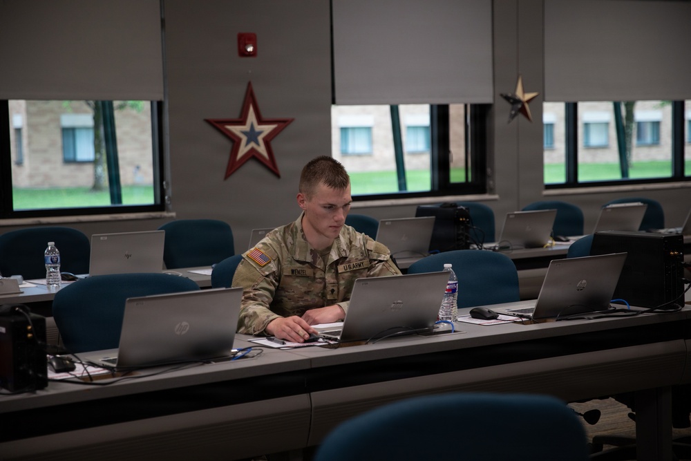 Region II Best Warrior competitors complete a written test and essay