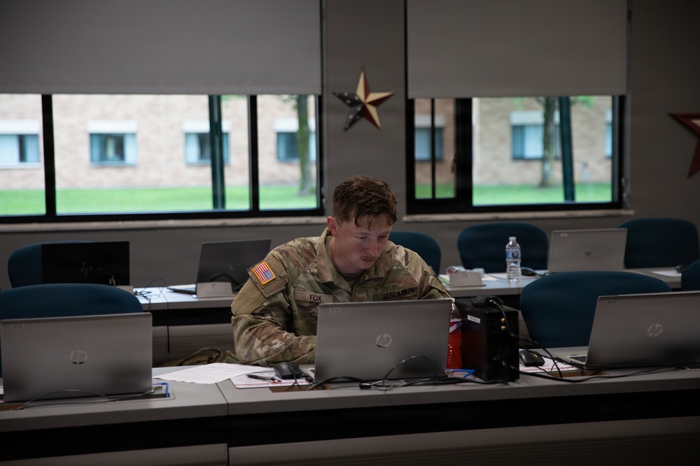 Region II Best Warrior competitors complete a written test and essay