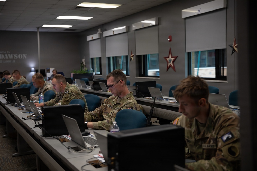 Region II Best Warrior competitors complete a written test and essay