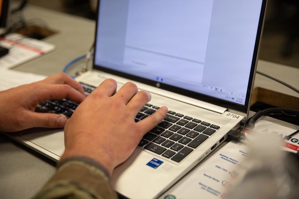 Region II Best Warrior competitors complete a written test and essay