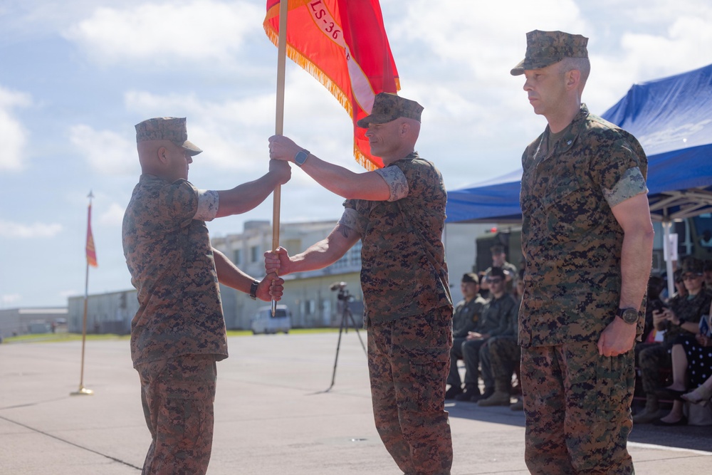 Lt. Col. Ryan Iden relinquishes command of MALS-36 to Lt. Col. Jason Brooks