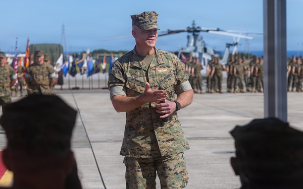 Lt. Col. Ryan Iden relinquishes command of MALS-36 to Lt. Col. Jason Brooks