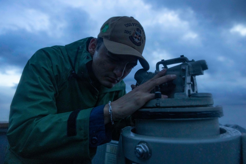Fitzgerald sails through the Surigao Strait