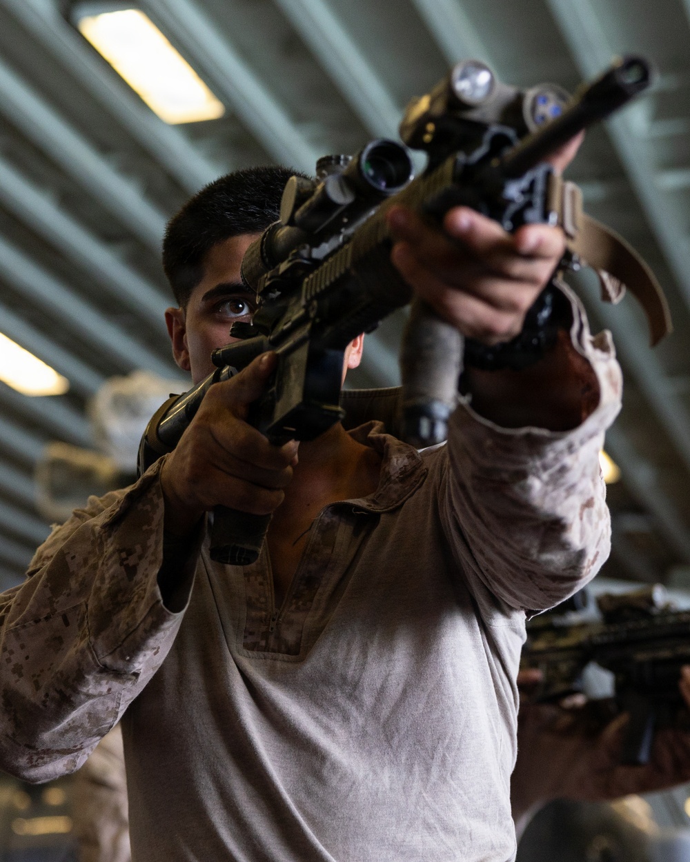 11th MEU Marines, Sailors Conduct Close Quarter Tactics Drills Aboard USS Boxer
