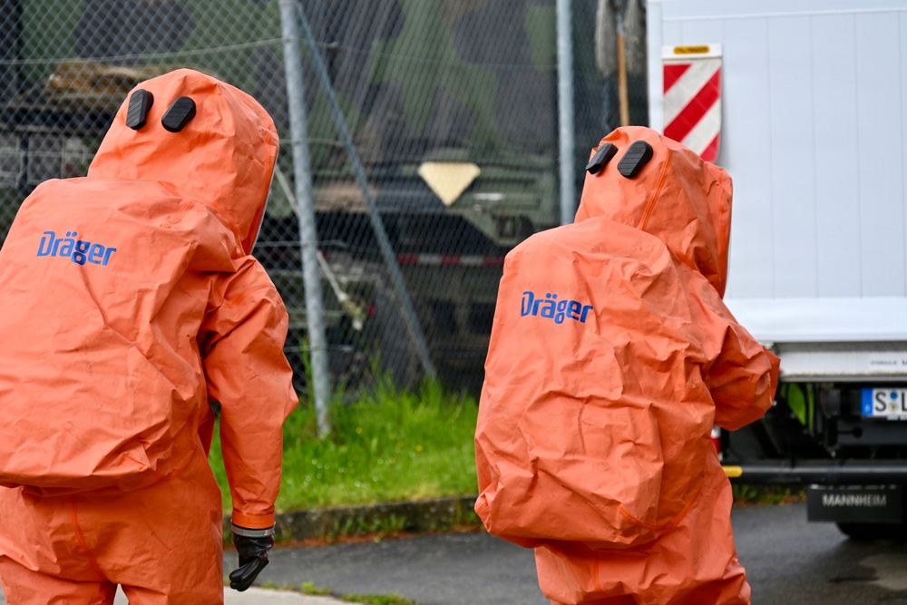 USAG Stuttgart Directorate of Emergency Services personnel hosts a training exercise on May 7, 2026
