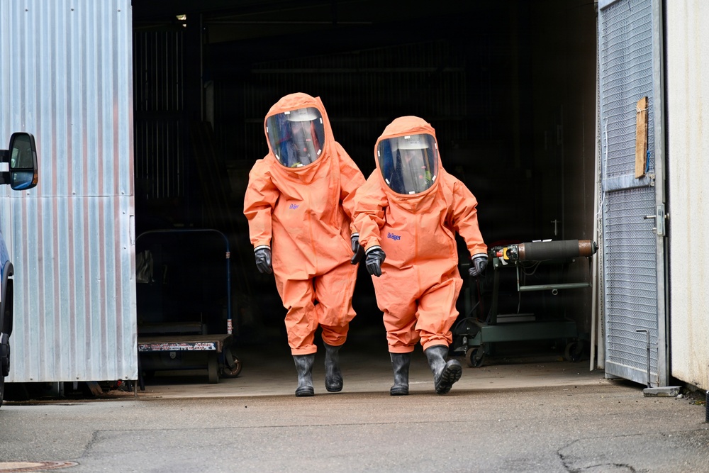 USAG Stuttgart Directorate of Emergency Services personnel hosts a training exercise on May 7, 2026