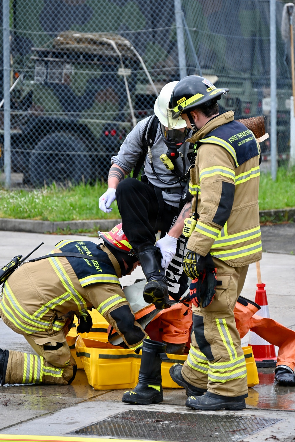 USAG Stuttgart Directorate of Emergency Services personnel hosts a training exercise on May 7, 2026