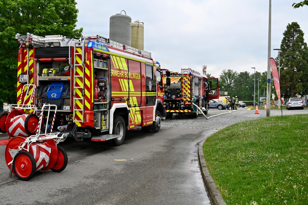 USAG Stuttgart Directorate of Emergency Services personnel hosts a training exercise on May 7, 2026