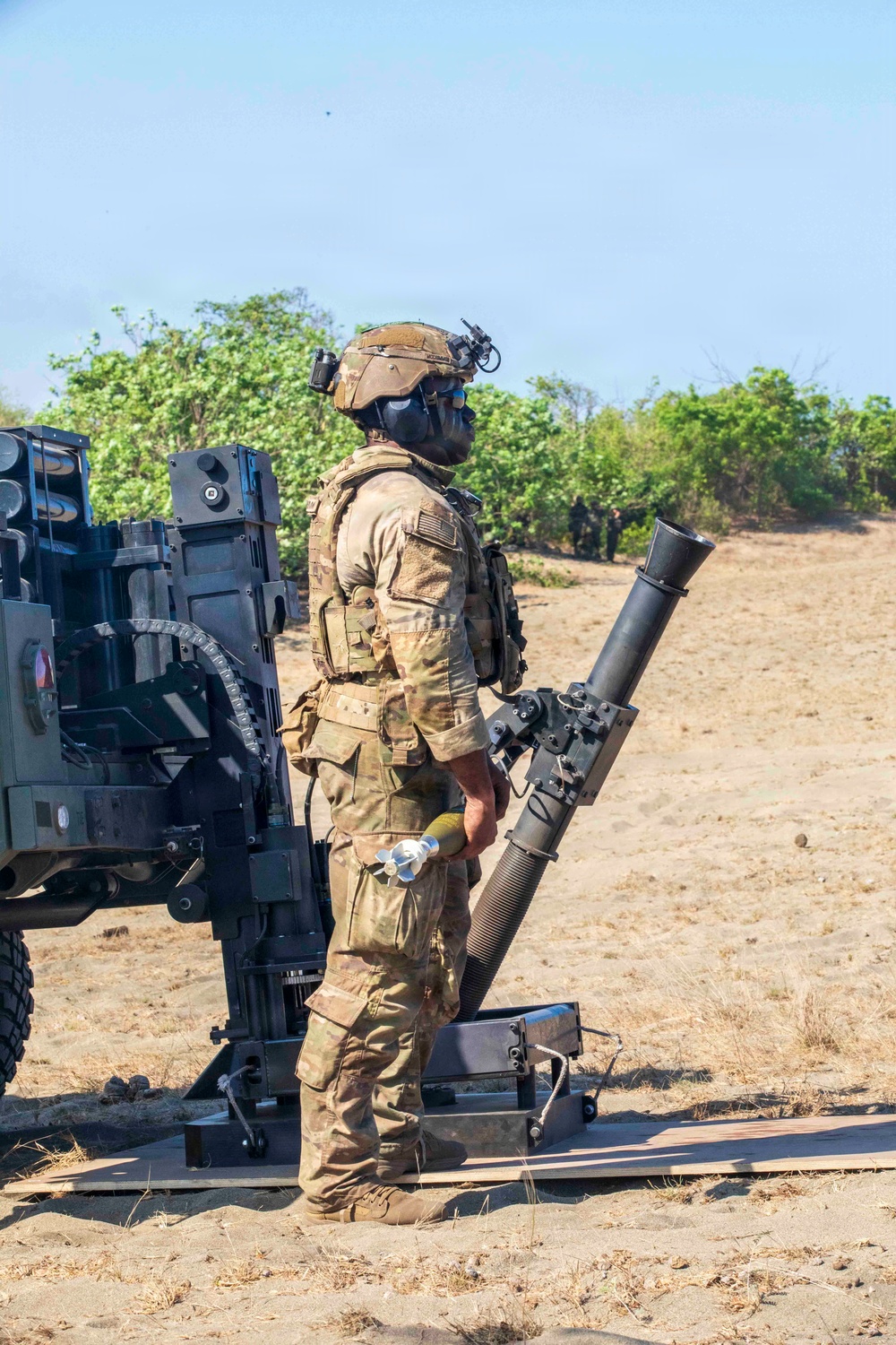 Balikatan 2026: 25th ID Soldiers fire mortars during a counter landing live-fire exercise