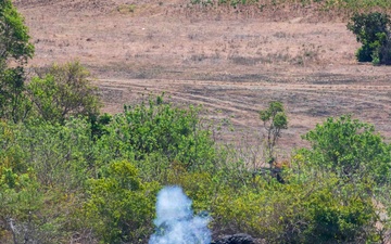 Balikatan 2026: 25th ID Soldiers fire mortars during a counter landing live-fire exercise