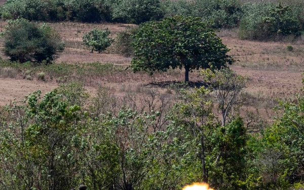 Balikatan 2026: 25th ID Soldiers fire mortars during a counter landing live-fire exercise