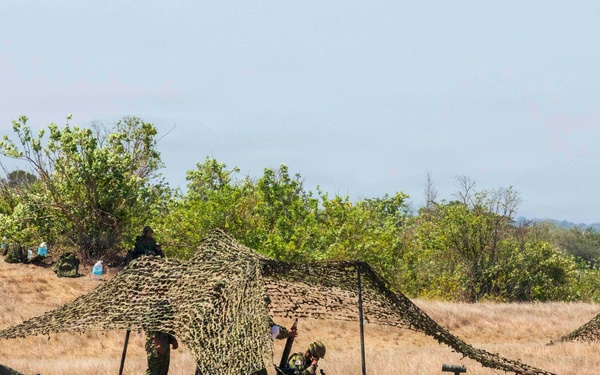 Balikatan 2026: 25th ID Soldiers fire mortars during a counter landing live-fire exercise