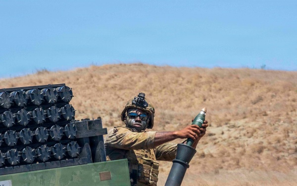 Balikatan 2026: 25th ID Soldiers fire mortars during a counter landing live-fire exercise
