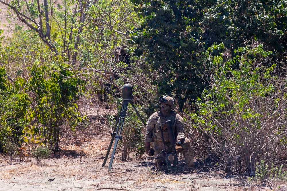 Balikatan 2026: 25th ID Soldiers fire mortars during a counter landing live-fire exercise