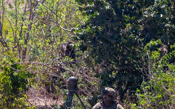 Balikatan 2026: 25th ID Soldiers fire mortars during a counter landing live-fire exercise