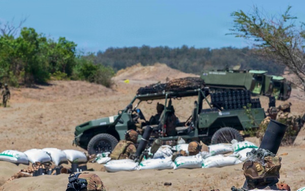 Balikatan 2026: 25th ID Soldiers fire mortars during a counter landing live-fire exercise