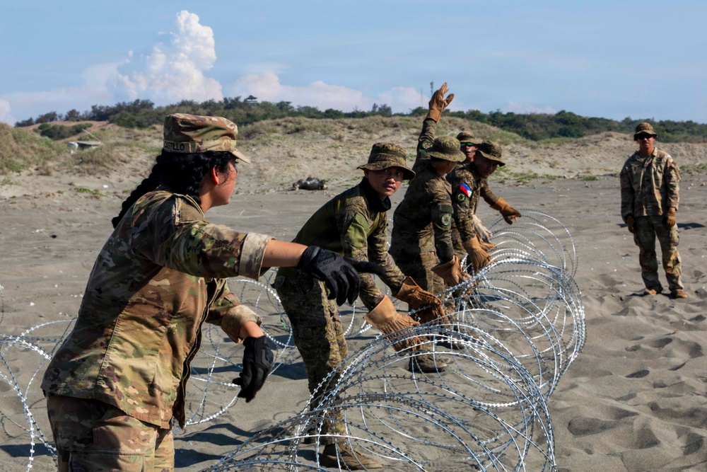 Balikatan 2026: 25th ID engineers set up beach defenses with the Armed Forces of the Philippines