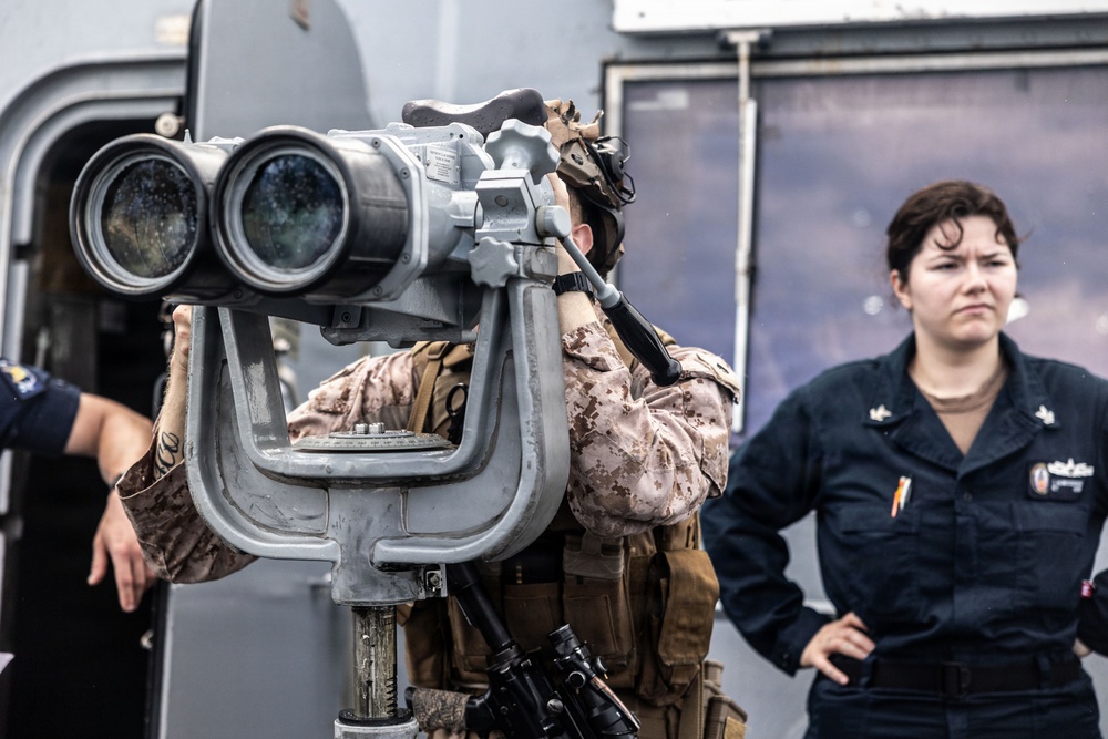 11th MEU Marines, Sailors Transit the Surigao Strait aboard USS Portland