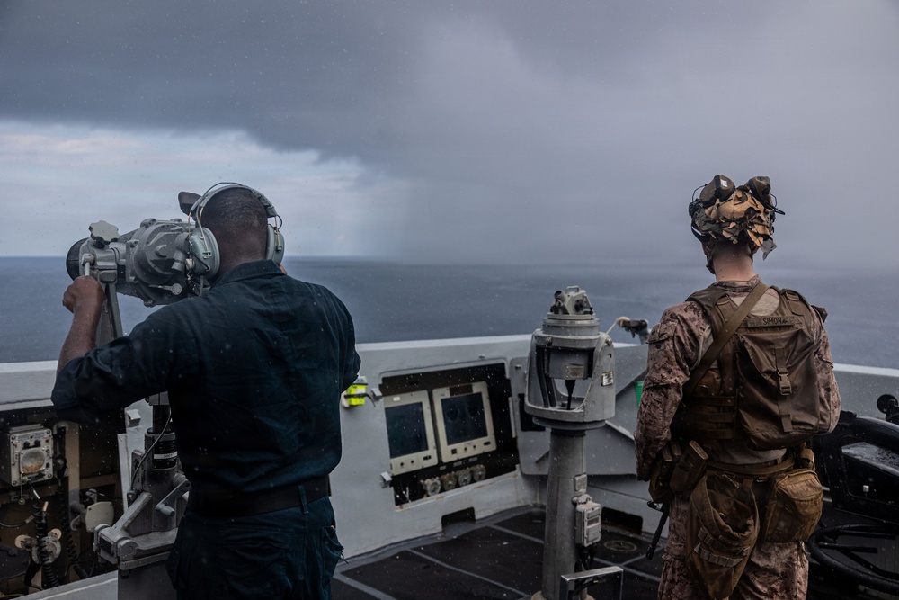 11th MEU Marines, Sailors Transit the Surigao Strait aboard USS Portland