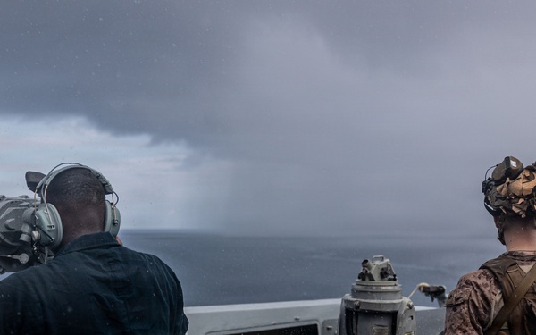 11th MEU Marines, Sailors Transit the Surigao Strait aboard USS Portland