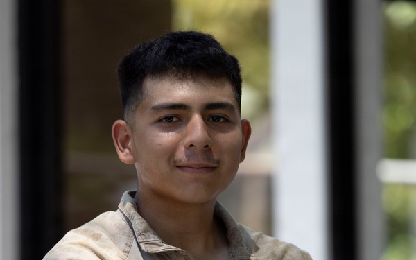 Balikatan 2026: U.S. Marine receives a Navy and Marine Corps Achievement Medal during the construction of a multi-purpose facility