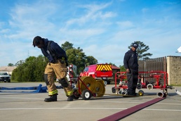 ‘The hose is our lifeline in a fire’: Robins Fire and Emergency Services team conducts annual hose testing