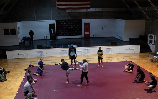 Mixed martial artists host event at Camp Bondsteel for KFOR troops
